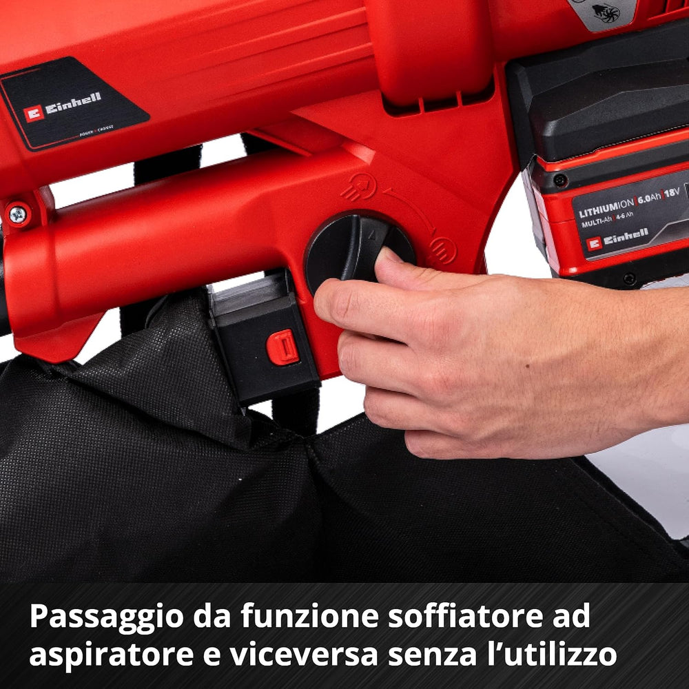 Soffiatore/Aspiratore Veloce a Batteria - Doppia Batteria Inclusa